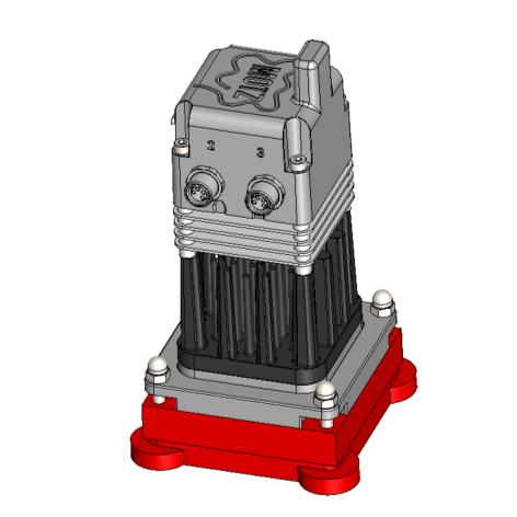 HVT5 magnetic mounting kit, isometric view